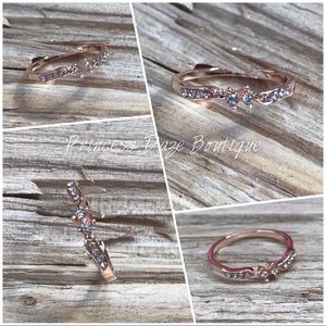 Rose Gold Diamond Cubic Zircon Ring